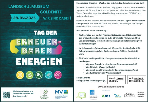 Tag Der Erneuerbaren Energien Landschulmuseum G Ldenitz